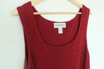 Vintage Maroon Knit Tank - XL