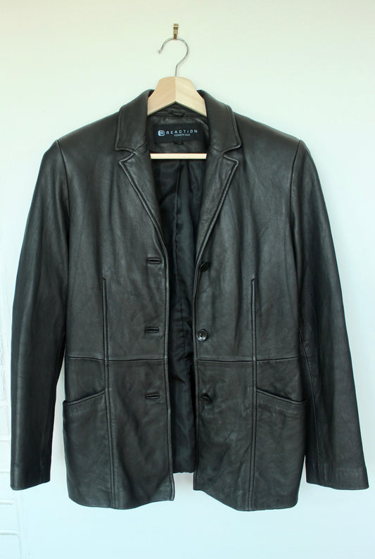 Vintage Leather Blazer - S