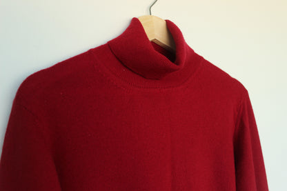 Cashmere & Wool Blend Turtleneck Sweater - L