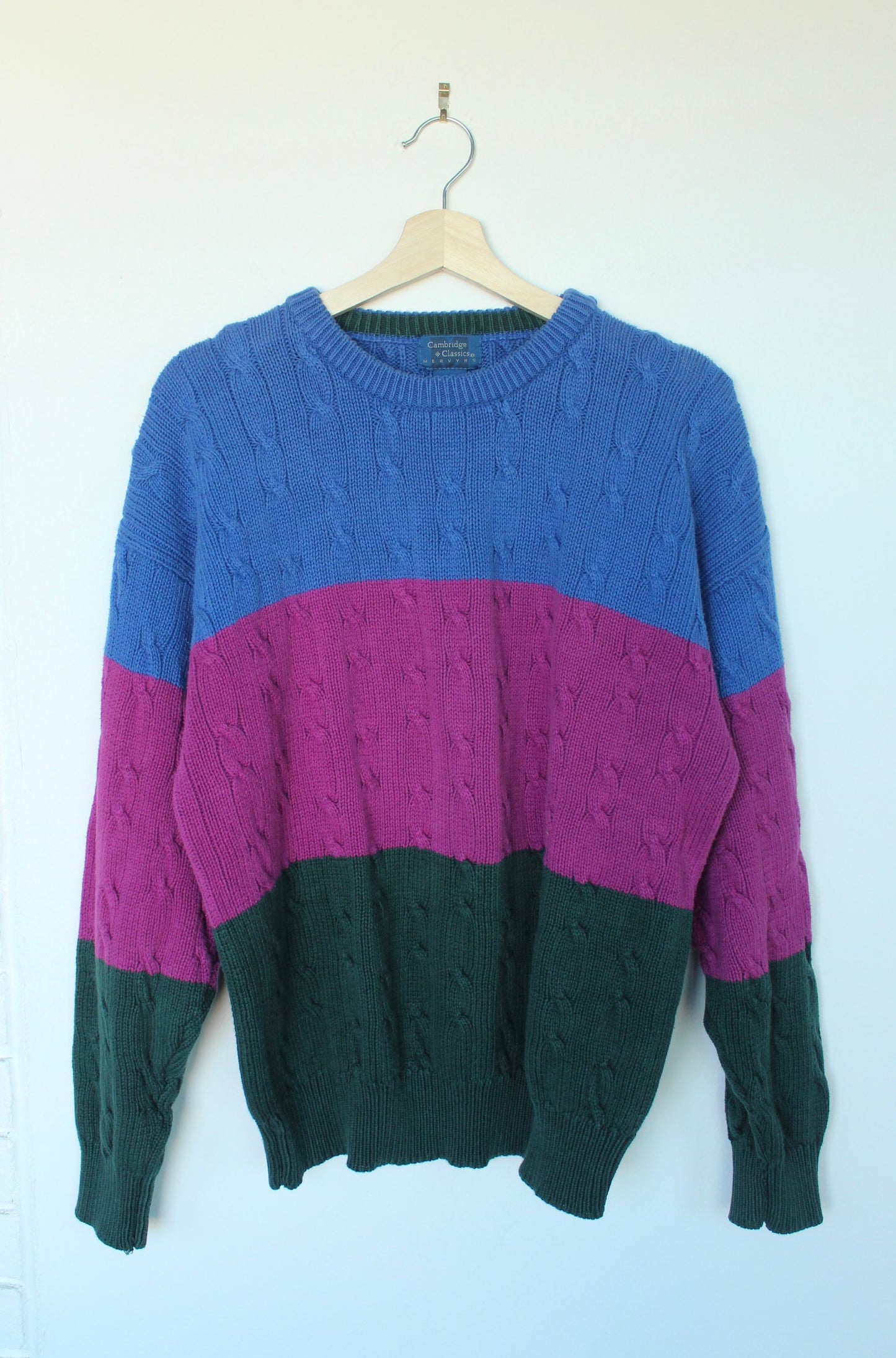 Color Block Vintage Sweater - L