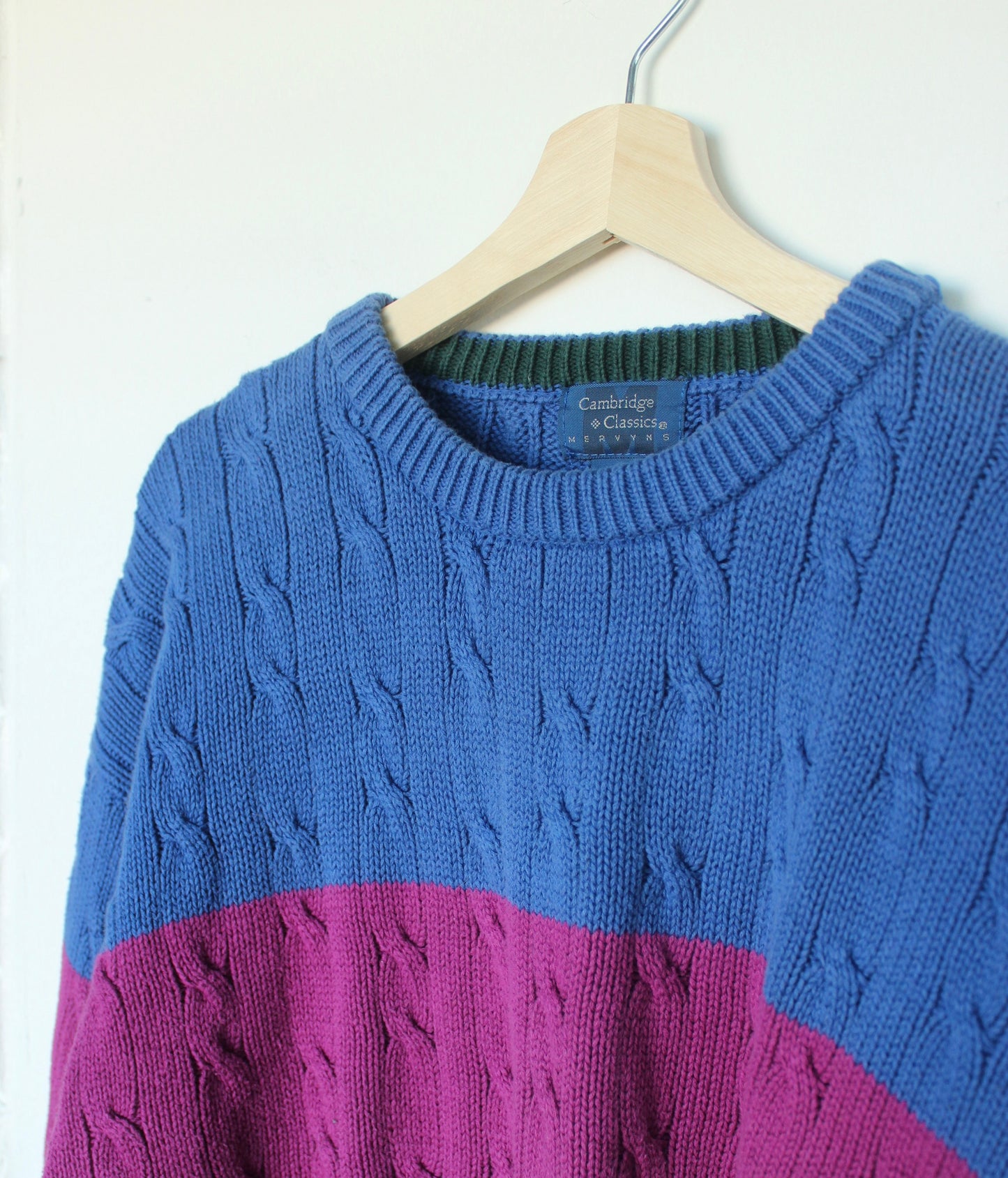 Color Block Vintage Sweater - L